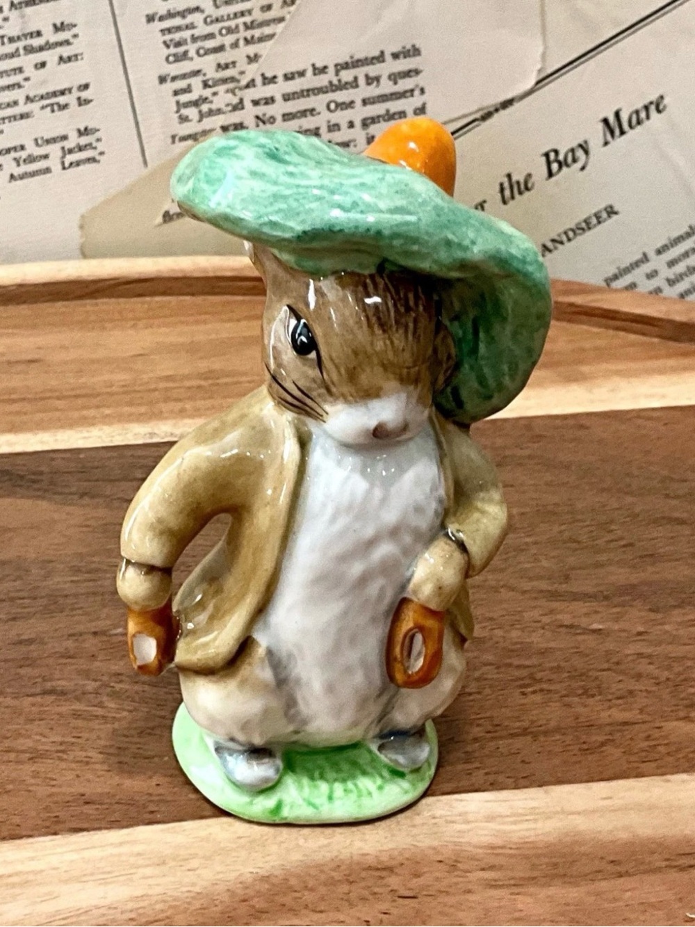 Vintage Beatrix Potter Figurine Beswick England Benjamin Bunny 1948 Mint